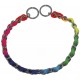 Collier en Chaîne avec Ruban multicolore