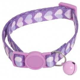 Collier réglable anti-étranglement en nylon à motifs Cœurs
