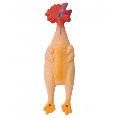 Jouet Sonore Coq Couineur en latex